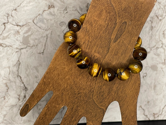 Tiger Eye Bracelet Big Bead