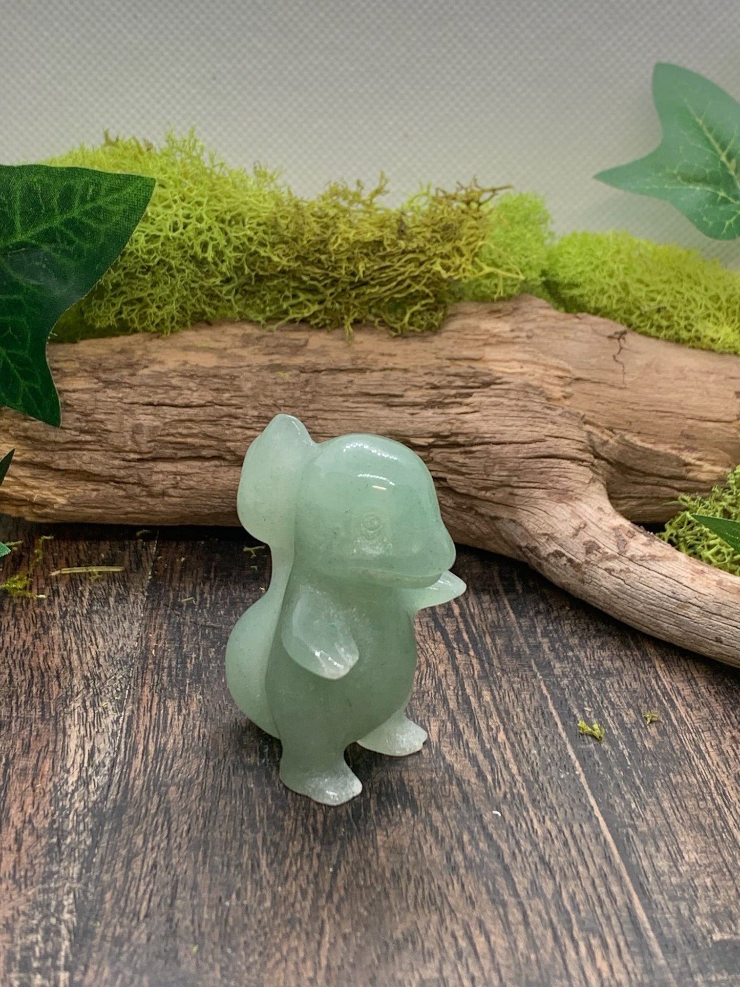 Green Aventurine Standing Charmander Carving