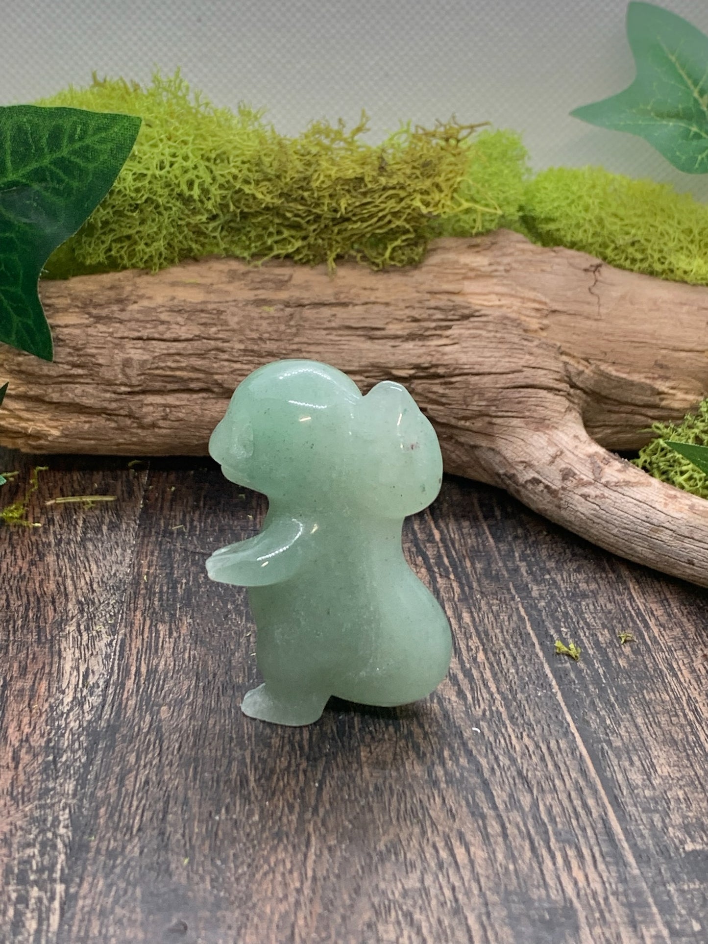 Green Aventurine Standing Charmander Carving