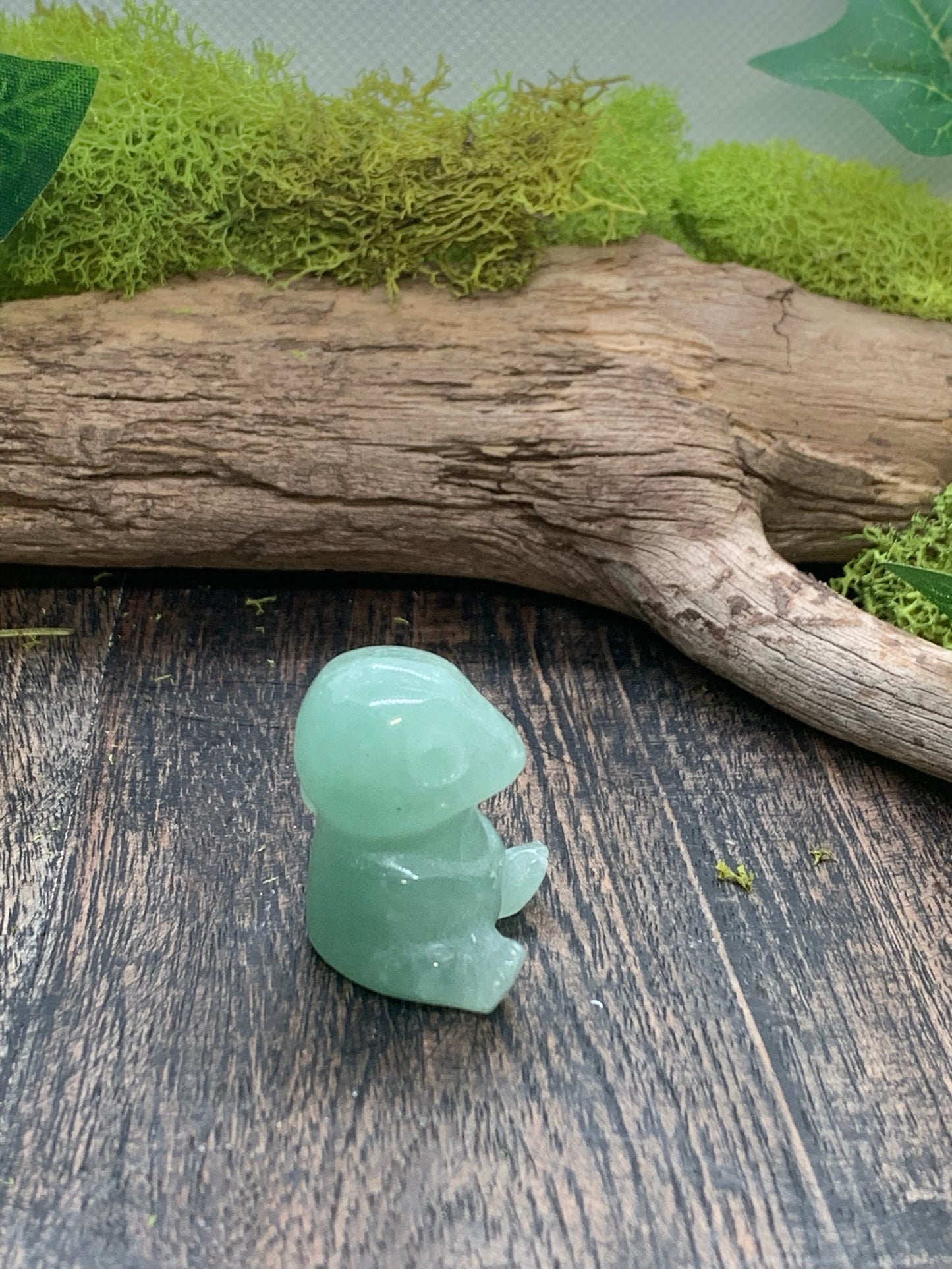 Green Aventurine Sitting Charmander Carving