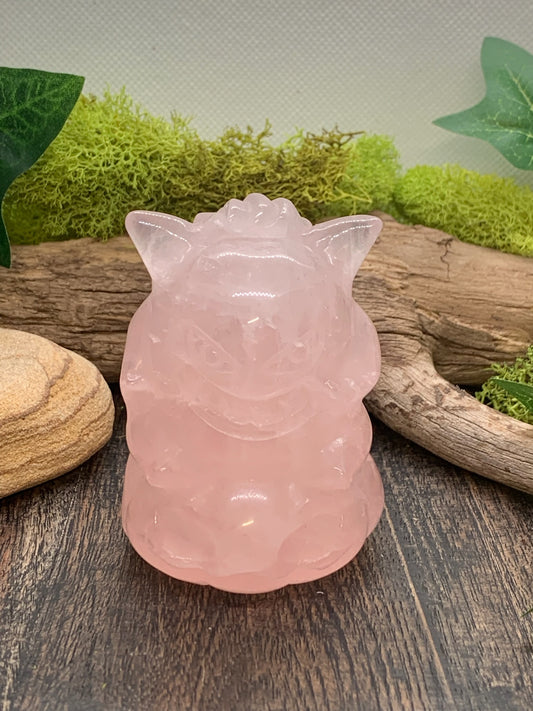 Rose Quartz Gengar Carving