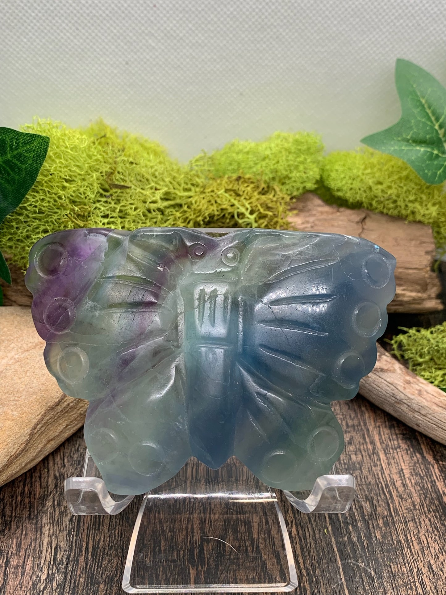 Fluorite Butterfly Carving