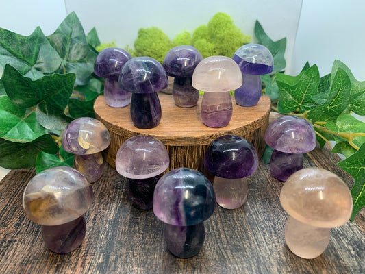 Fluorite Mushroom Carving