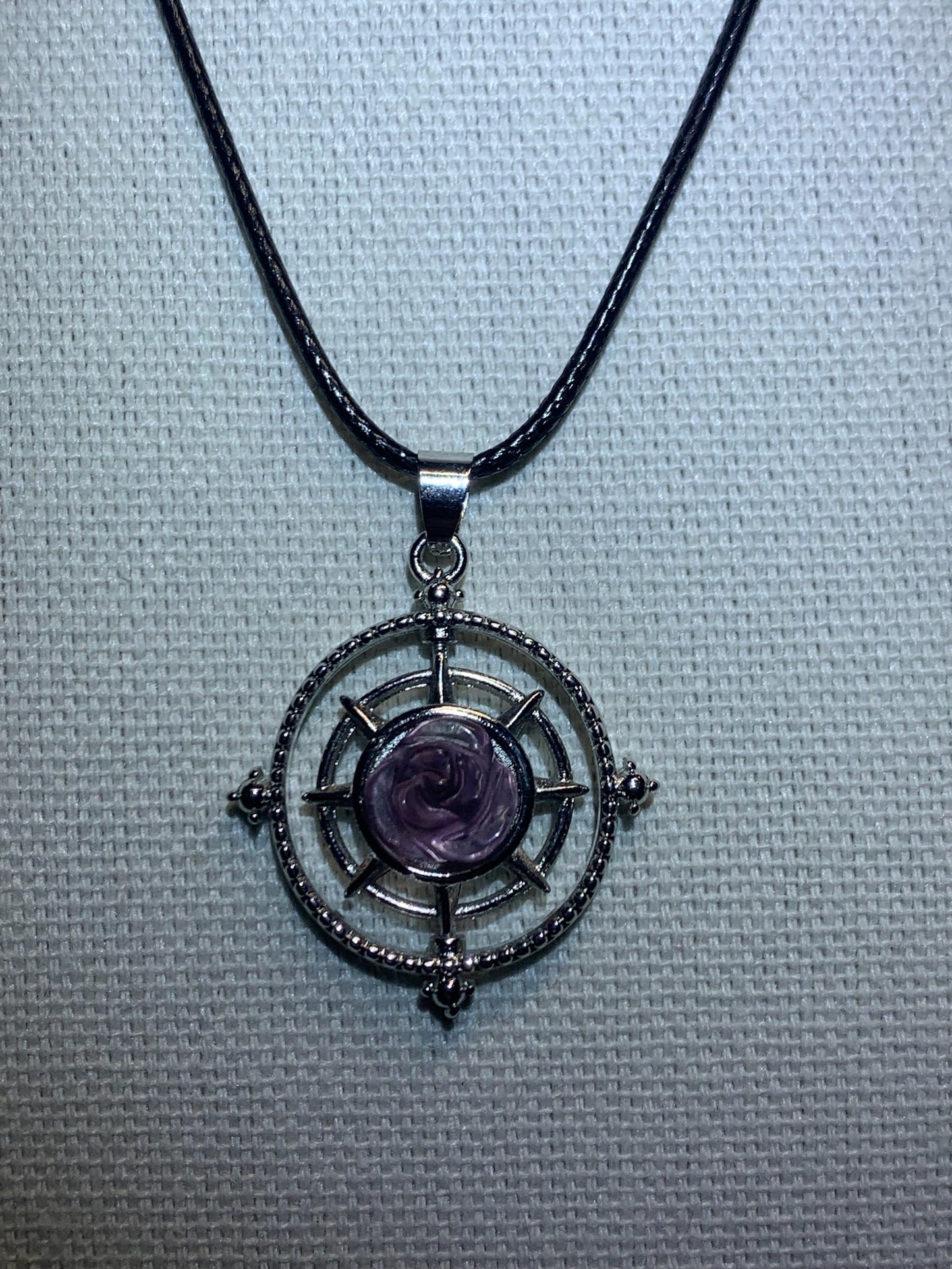 Rose Spinner Pendant Necklace