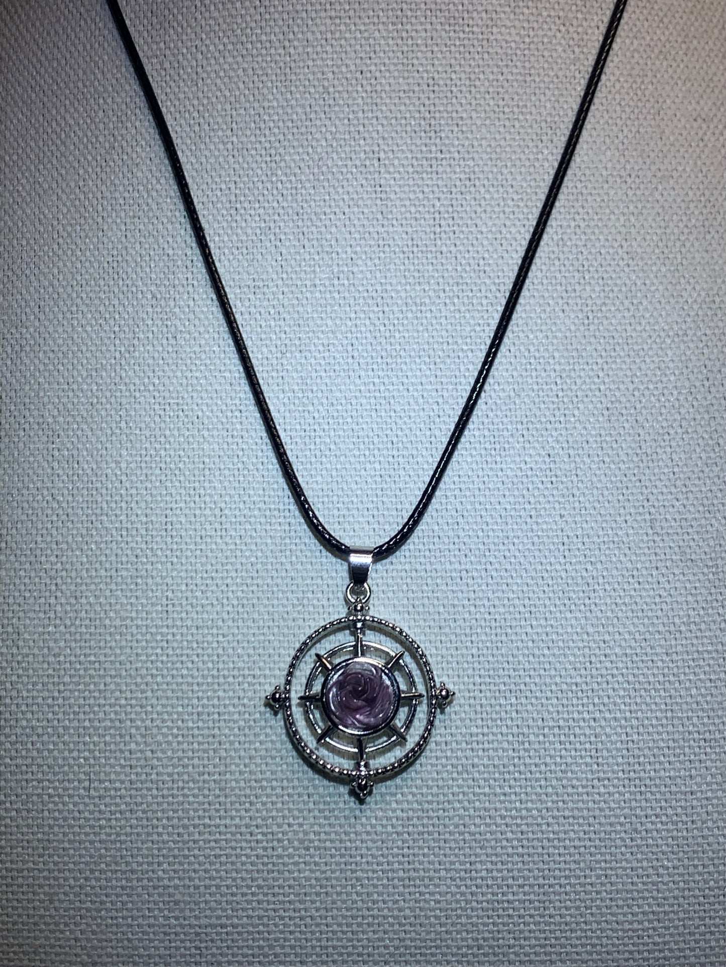 Rose Spinner Pendant Necklace