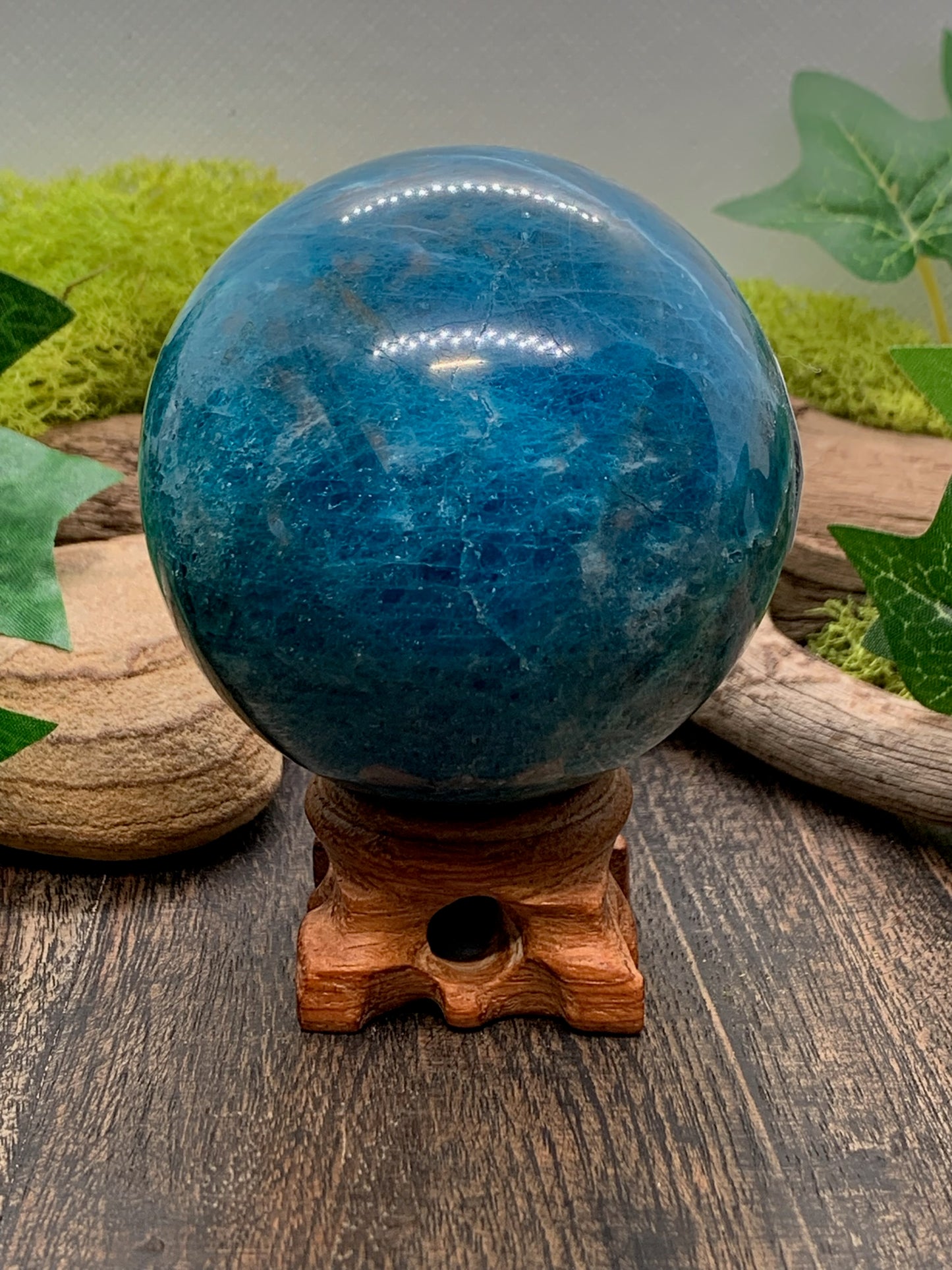 Blue Apatite Sphere