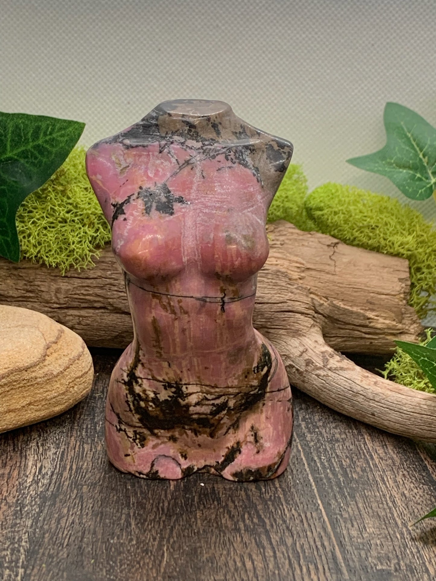 Rhodonite Goddess Body Carving