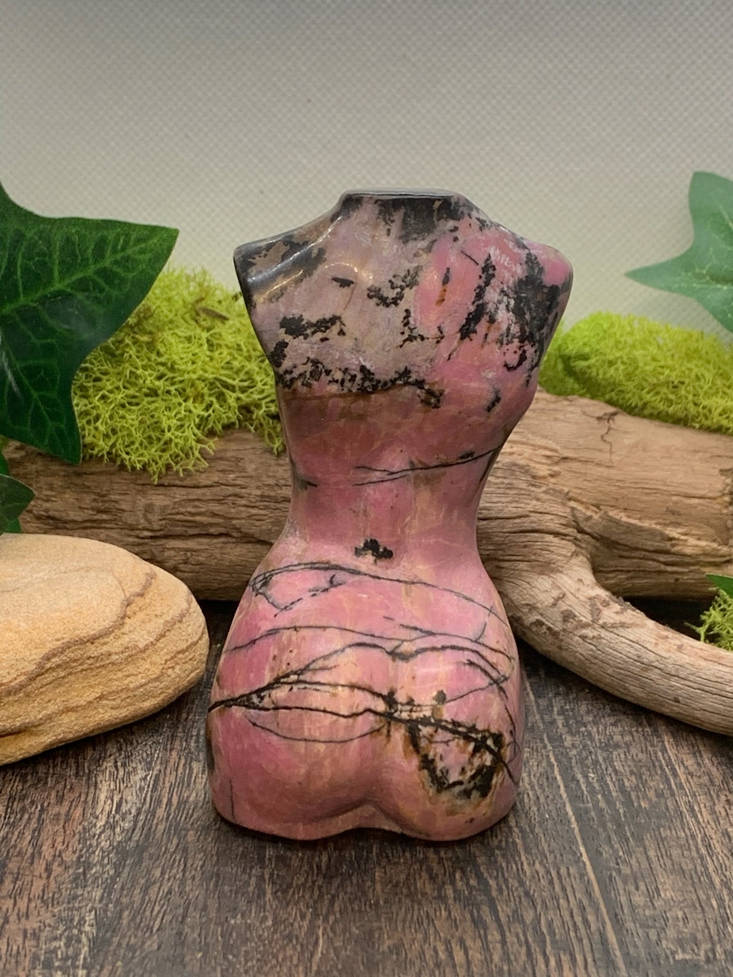 Rhodonite Goddess Body Carving