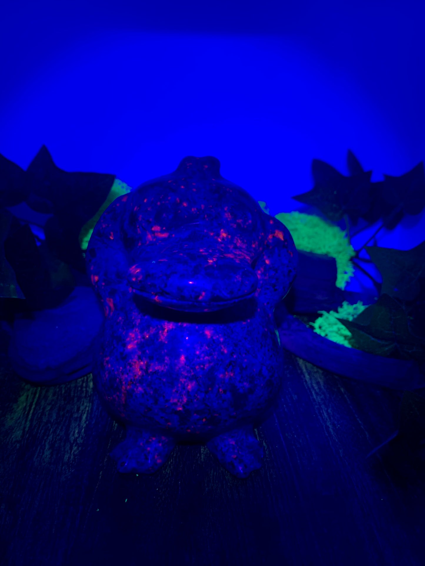 Fluorescent Sodalite Pokemon Carving