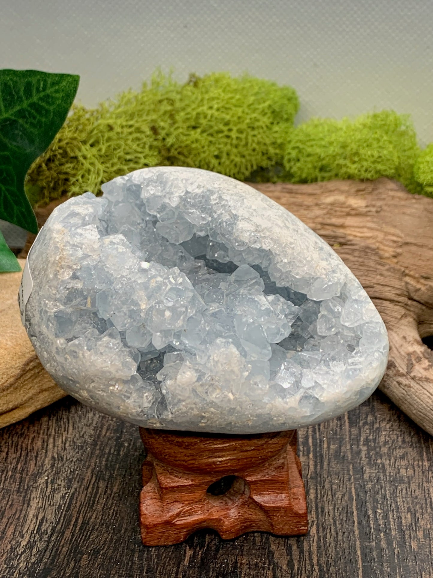 Celestine Druzy Egg