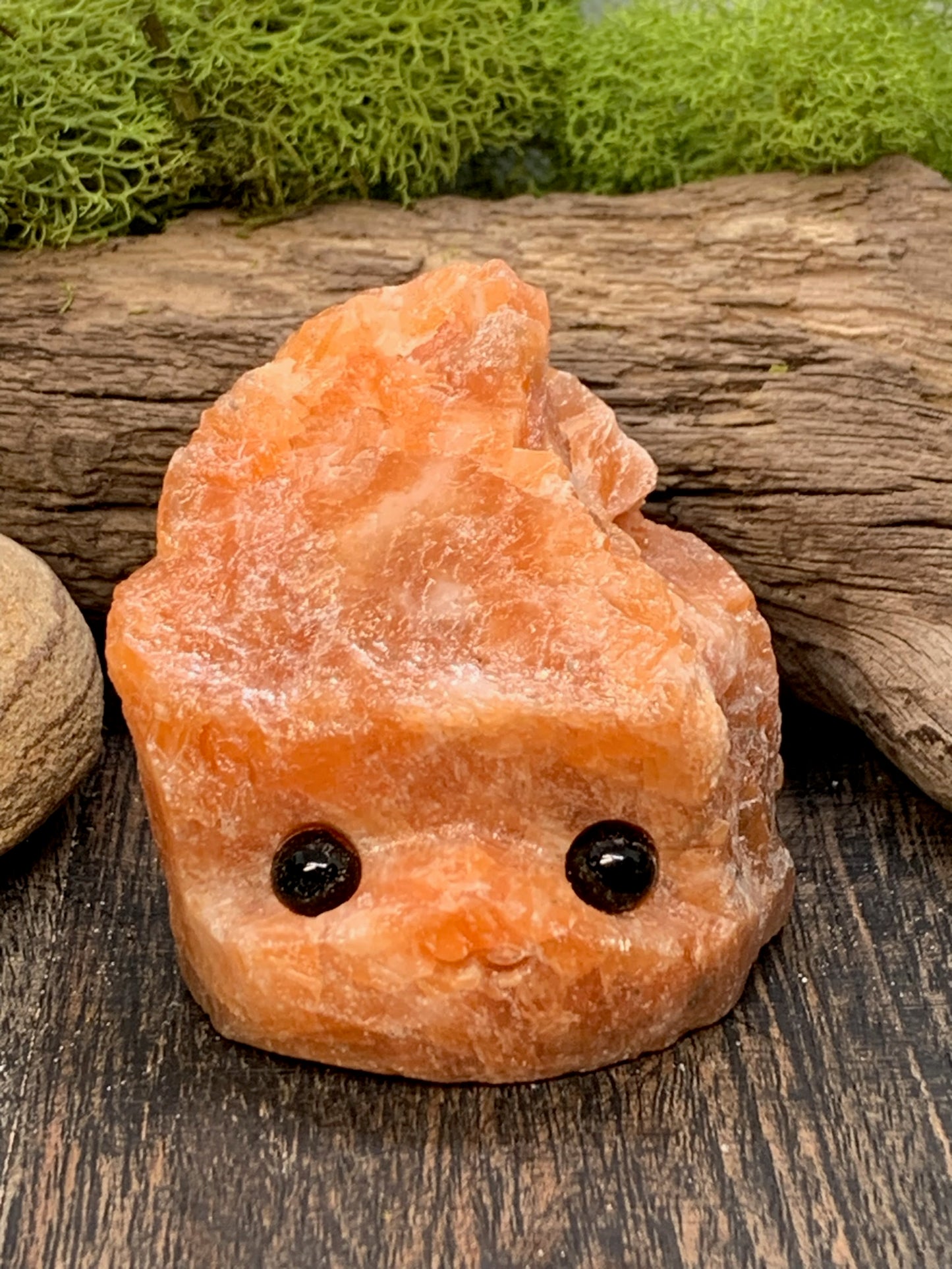 Orange Calcite Groot Carving