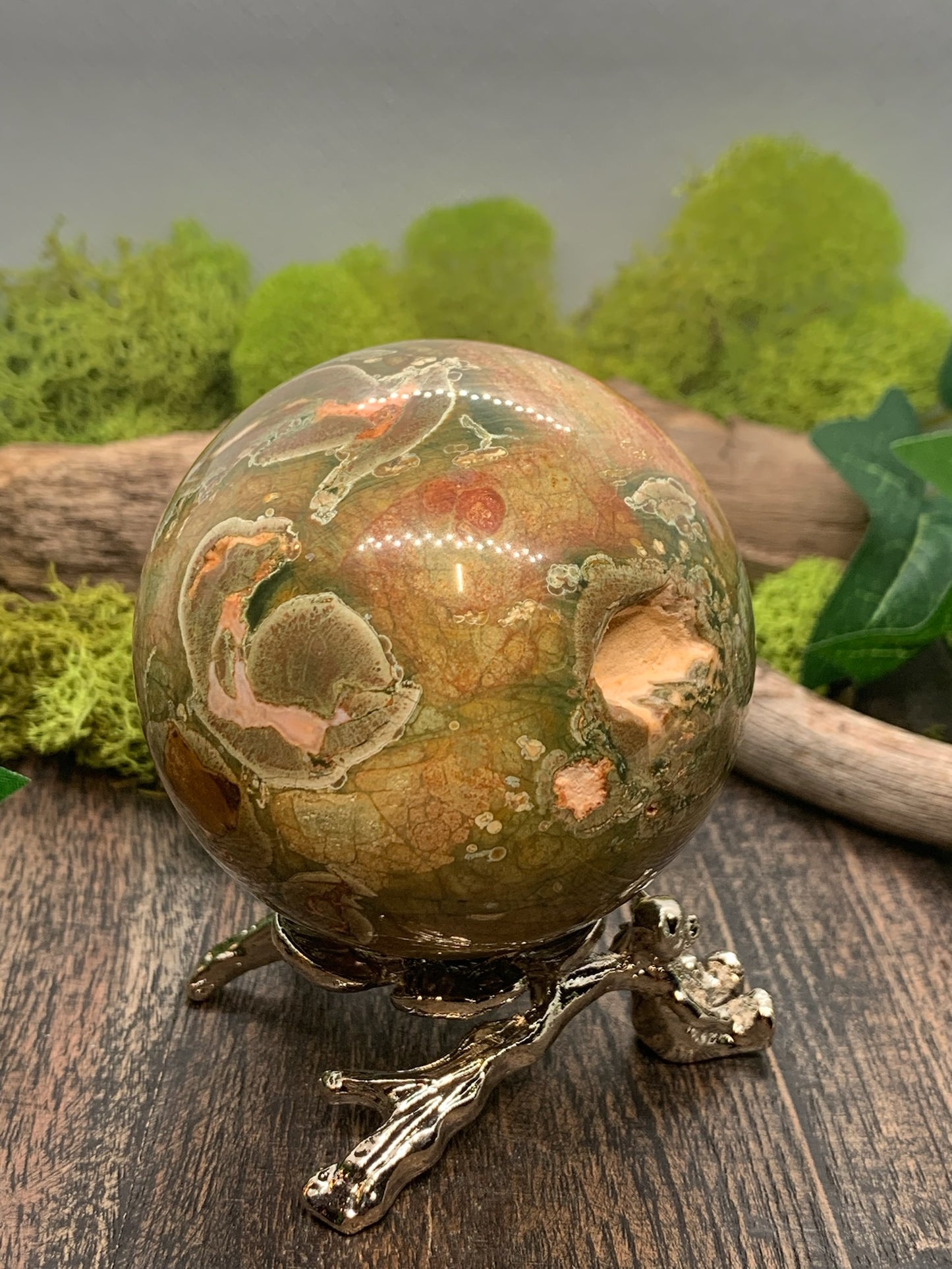 Rainforest Jasper Sphere