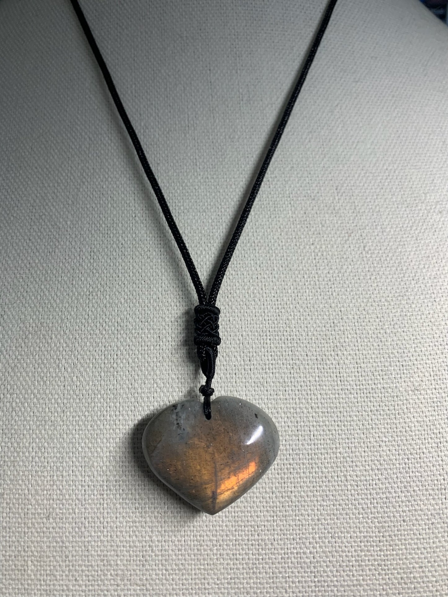 Labradorite Heart Pendant Necklace