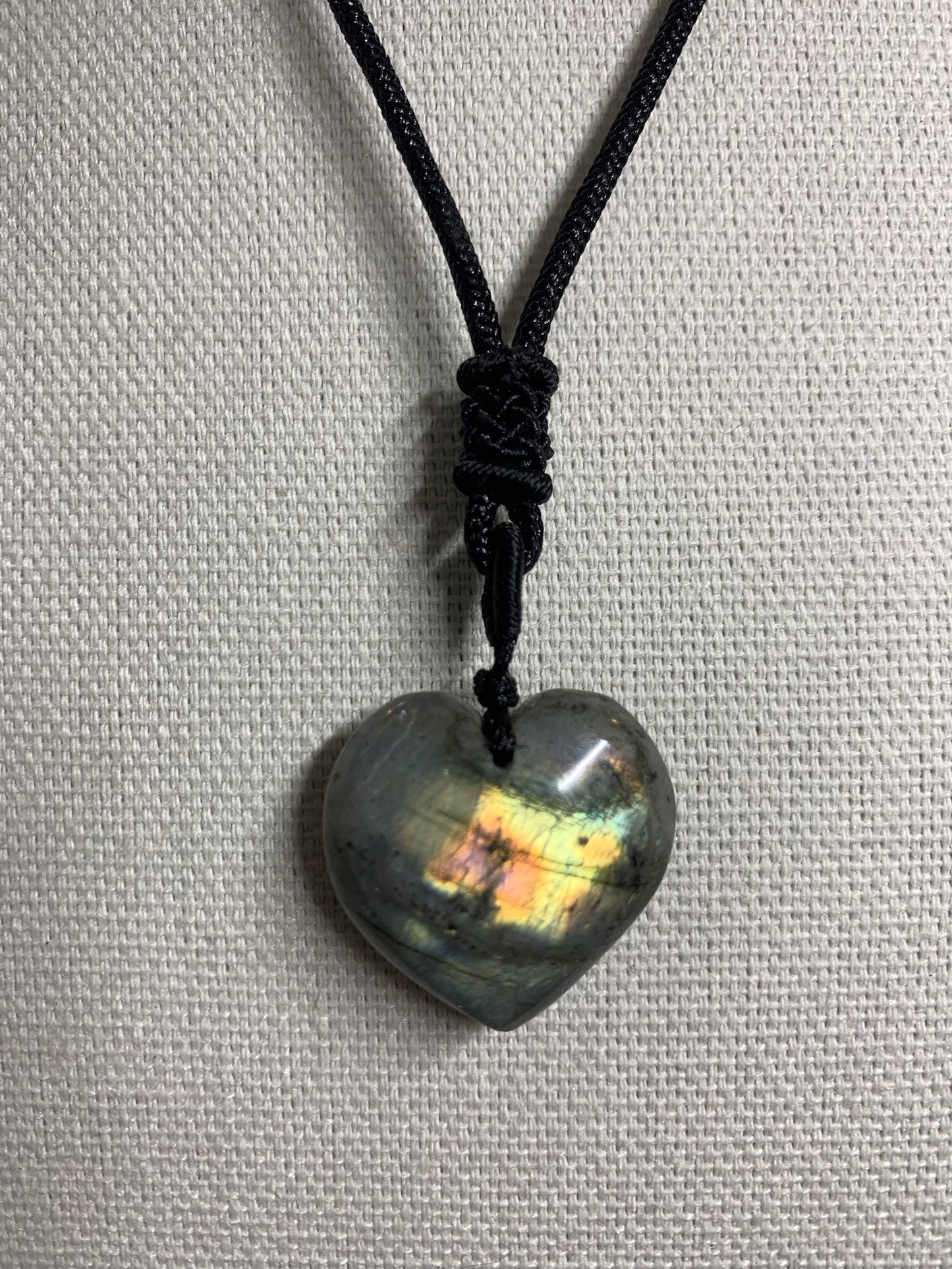 Labradorite Heart Pendant Necklace